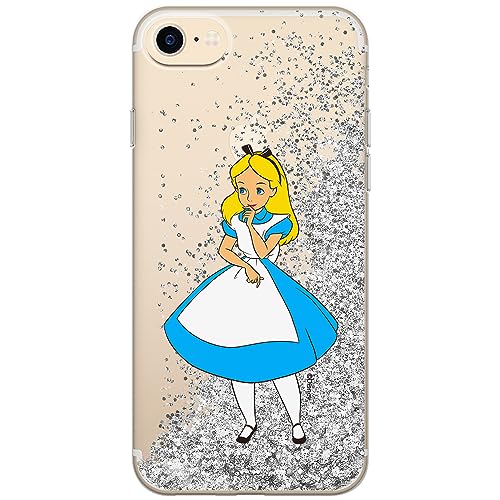 ERT GROUP etui na telefon Apple Iphone 7/8/ SE 2/ SE 3, case oryginalny i oficjalnie licencjonowany przez Disney, wzór Alice 010, optymalnie dopasowane, z efektem płynnego brokatu