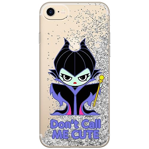 ERT GROUP etui na telefon Apple Iphone 7/8/ SE 2/ SE 3, case oryginalny i oficjalnie licencjonowany przez Disney, wzór Maleficent 003, optymalnie dopasowane, z efektem płynnego brokatu
