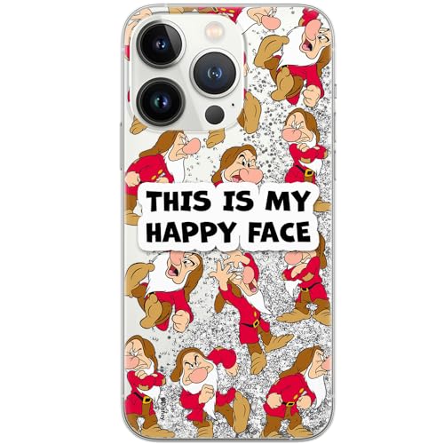 ERT GROUP etui na telefon Apple Iphone 13 PRO, case oryginalny i oficjalnie licencjonowany przez Disney, wzór Snow White & 7 dwarfs 014, optymalnie dopasowane, z efektem płynnego brokatu