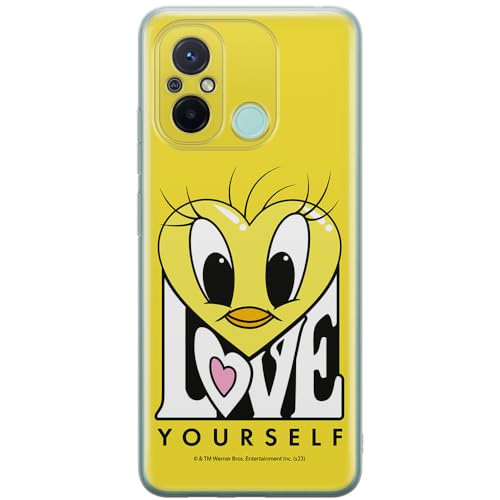 ERT GROUP etui na telefon Xiaomi REDMI 12C/ REDMI 11A, case oryginalny i oficjalnie licencjonowany przez Looney Tunes, wzór Tweety 015, optymalnie dopasowane, plecki z TPU