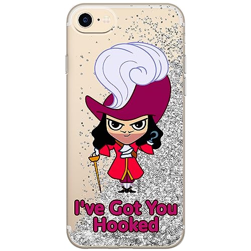 ERT GROUP etui na telefon Apple Iphone 7/8/ SE 2/ SE 3, case oryginalny i oficjalnie licencjonowany przez Disney, wzór James Hook 001, optymalnie dopasowane, z efektem płynnego brokatu