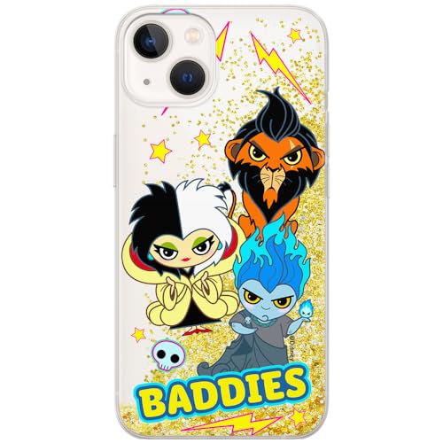 ERT GROUP etui na telefon Apple Iphone 13, case oryginalny i oficjalnie licencjonowany przez Disney, wzór Disney Villains 004, optymalnie dopasowane, z efektem płynnego brokatu