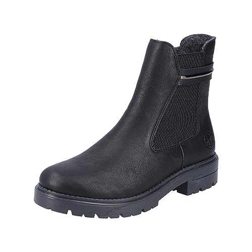 Rieker Damskie kozaki Z2852 Chelsea, czarny, 43 EU