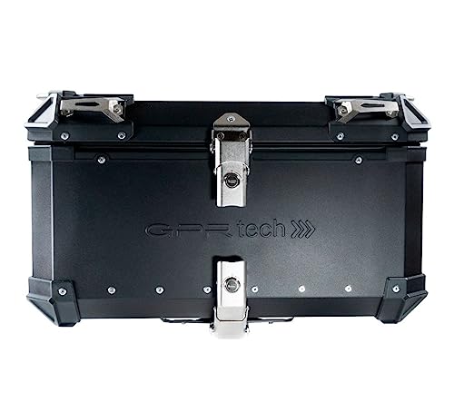 Top Case GPR TECH 800 Mt Touring 2022/2023 e5 TOP CASE ALPI-TECH 55 LT CZARNY Górna obudowa z aluminium, czarny srebrny kolor ze specjalną płytką w zestawie Pojemność 55 LT.