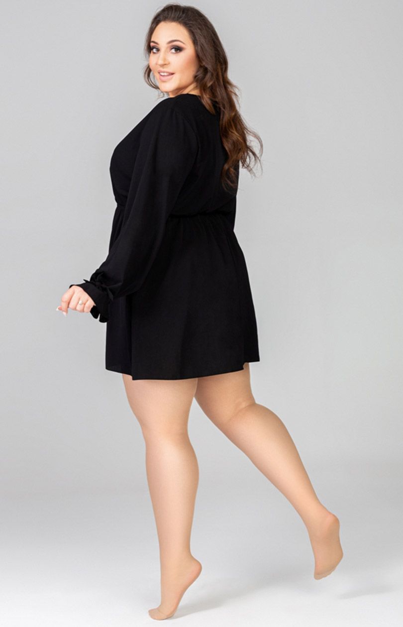 Gładkie rajstopy plus size Victoria 30 DEN, Kolor czarny (onyx), Rozmiar 6, Mona Queen Size - Primodo.com