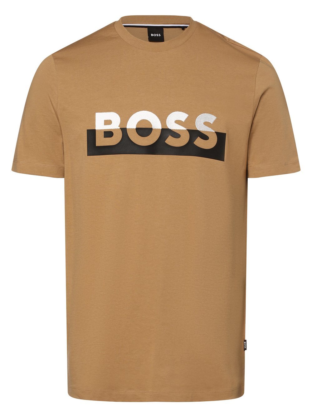 BOSS - T-shirt męski  Tiburt 421, brązowy