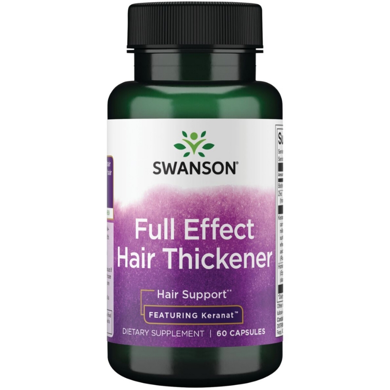 Swanson, Full Effect Hair Thickener, 60 kaps.