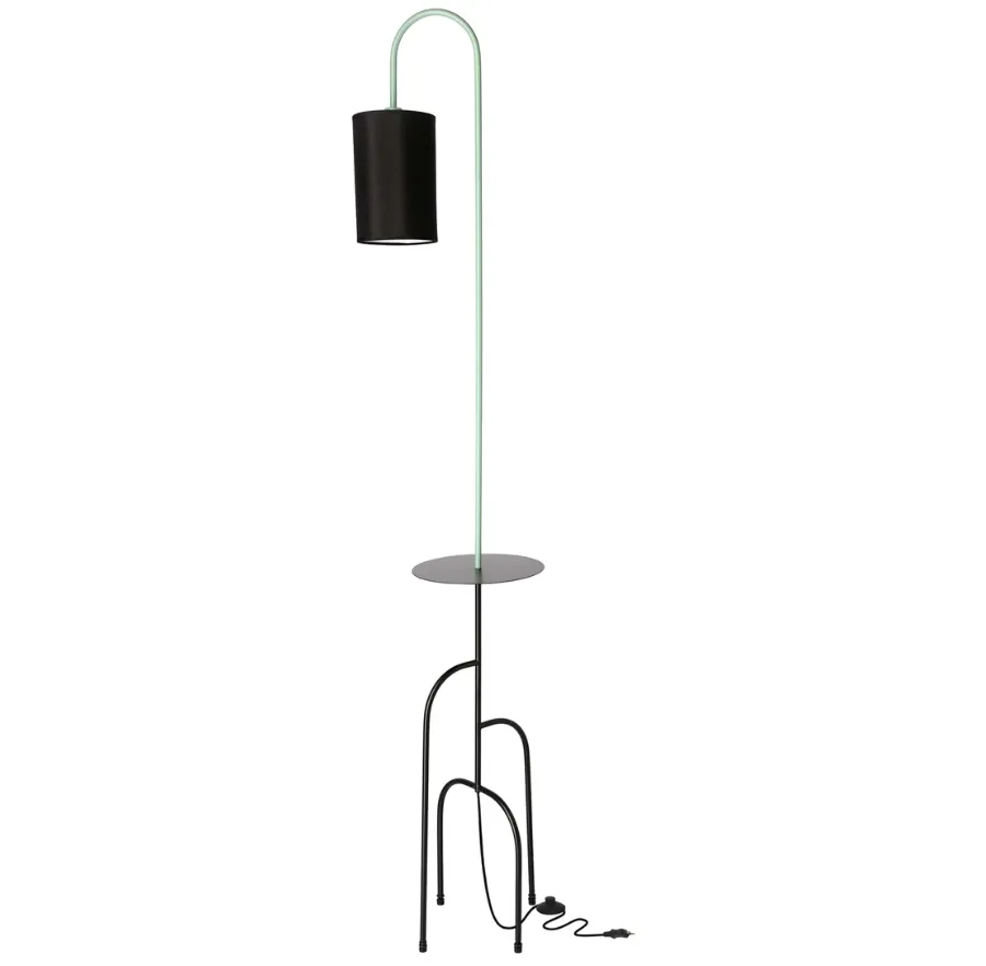 Stojąca lampa z półką D7-N47