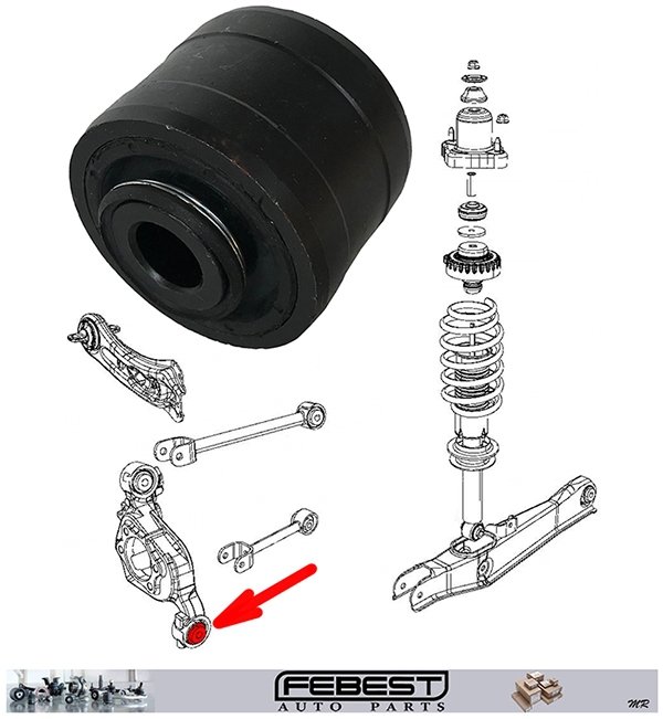 Tuleja wahliwa tylnej zwrotnicy DOLNA TYLNA Chrysler 200 2011-2014