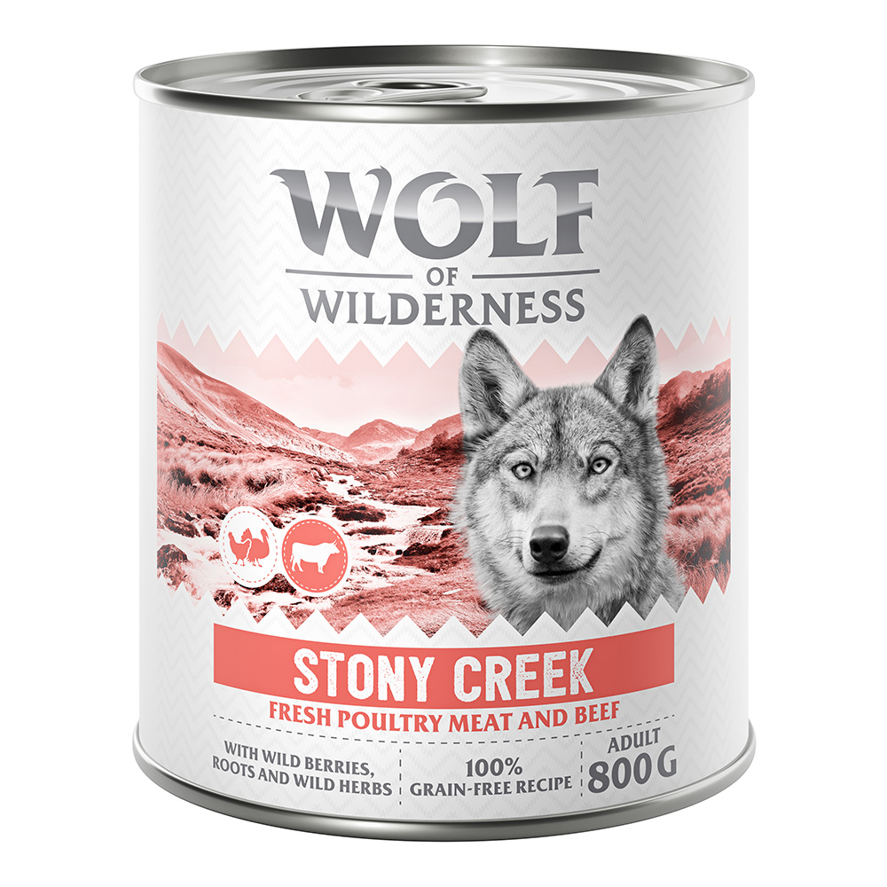 Wolf of Wilderness Adult “Expedition”, 6 x 800 g - Stony Creek - Drób z wołowiną