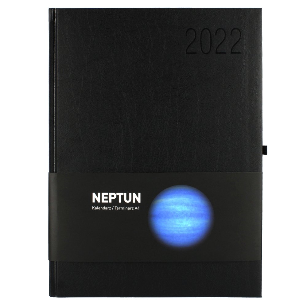 Opus, kalendarz książkowy, A4, Neptun, czarny, 809929