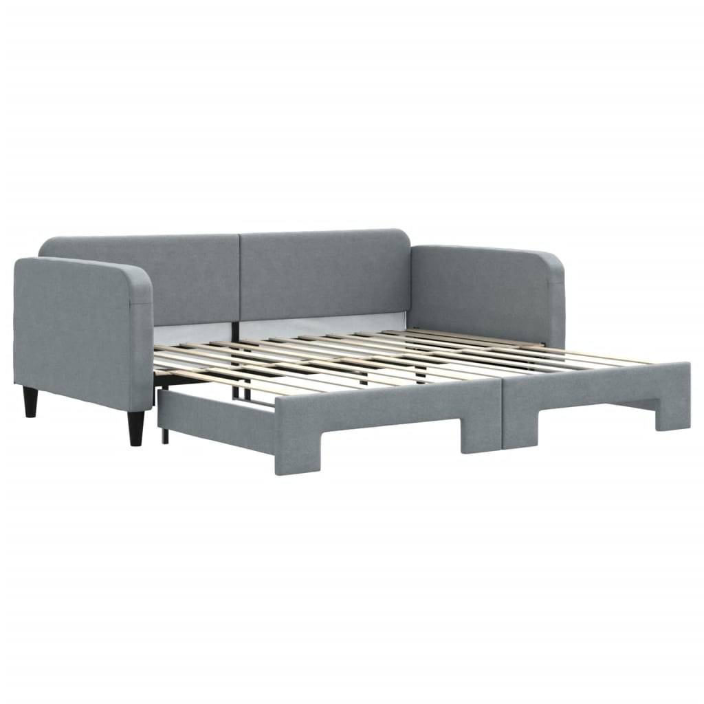 Sofa rozsuwana, jasnoszara, 100x200 cm, tkanina Lumarko!