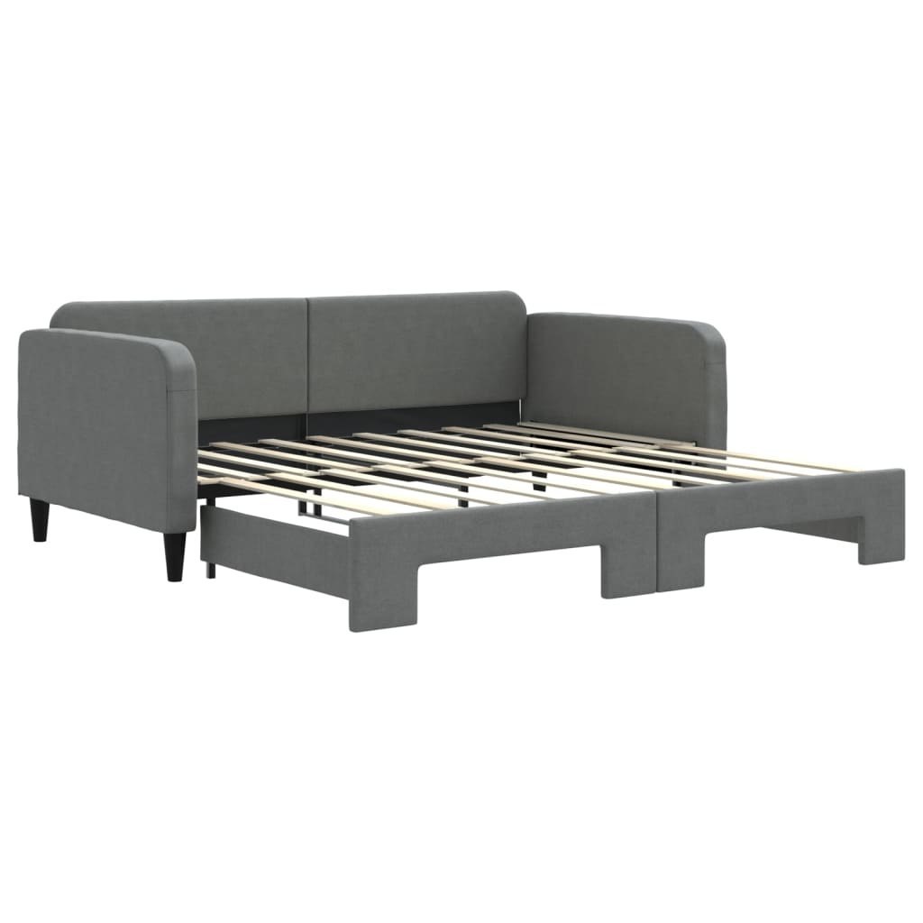 Sofa rozsuwana, ciemnoszara, 90x190 cm, tkanina Lumarko!