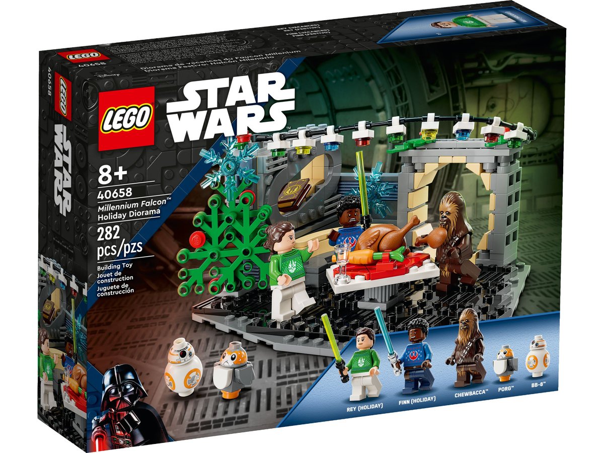 Lego Star Wars Świąteczna diorama z Sokołem Millenium 40658