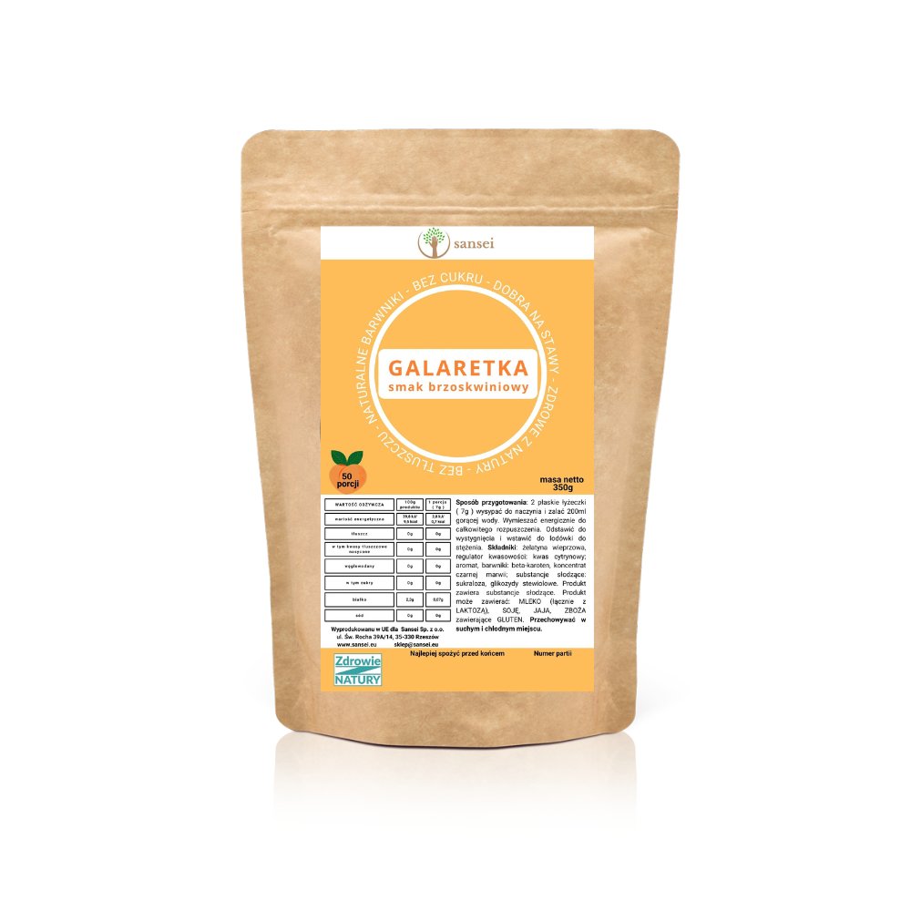 Brzoskwiniowa galaretka bez cukru 350g – FIT - KETO