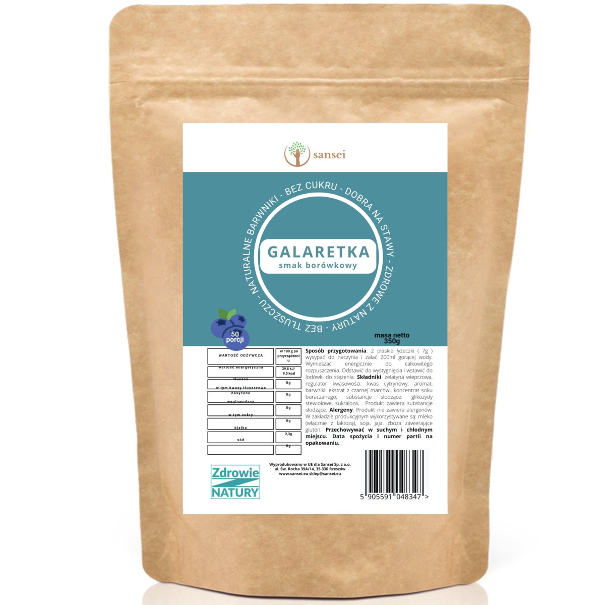 Galaretka o smaku brówki bez cukru 350g – FIT - KETO