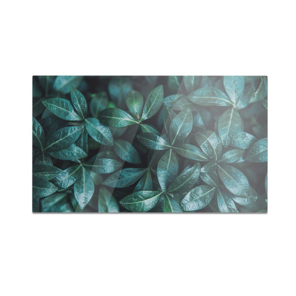 Szklana deska do krojenia HOMEPRINT Liście na czarnym tle 60x52 cm