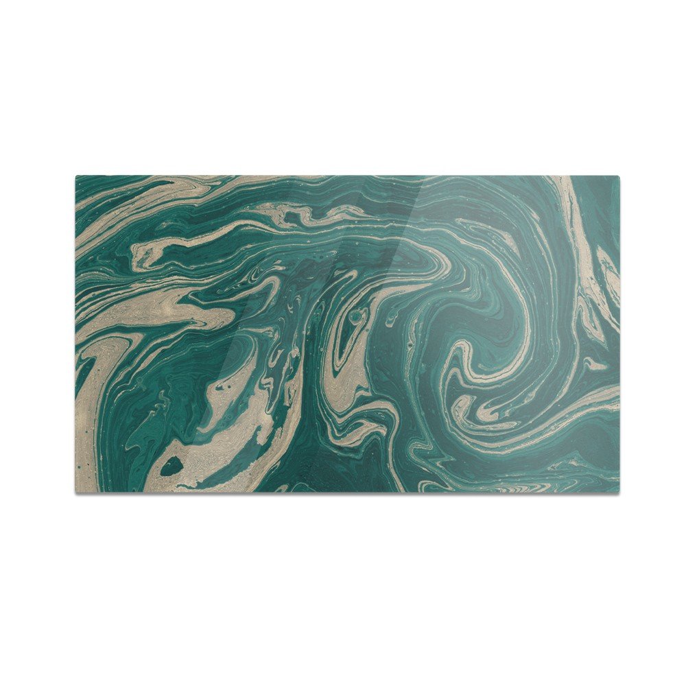 Szklana deska do krojenia HOMEPRINT Szmaragdowy atrament 60x52 cm