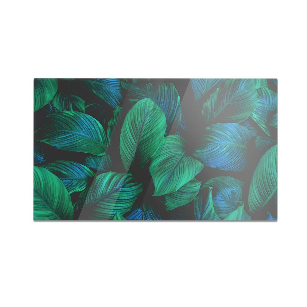 Szklana deska do krojenia HOMEPRINT Zielone liście tropikalne 60x52 cm