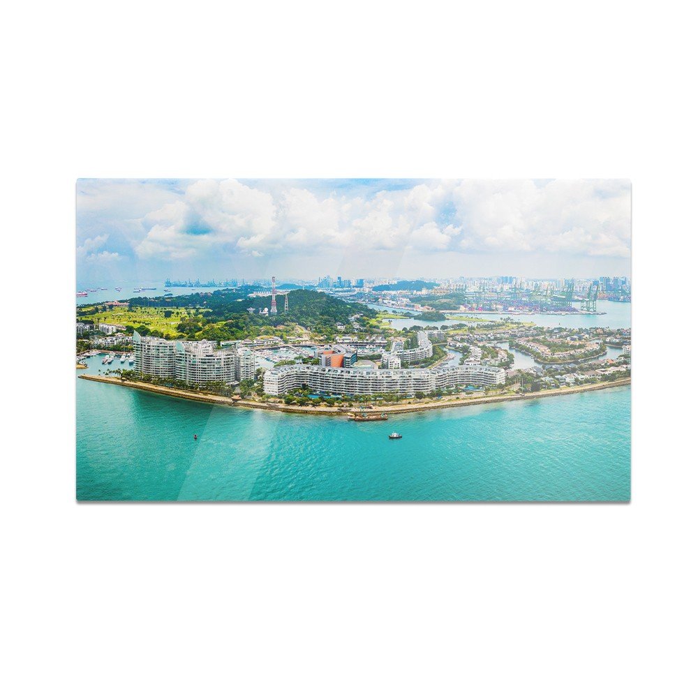 Szklana deska do krojenia HOMEPRINT Wyspa Sentosa Singapur 60x52 cm