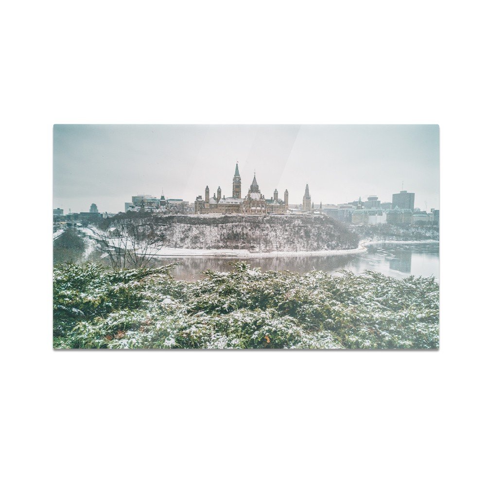 Szklana deska do krojenia HOMEPRINT Parlament Ottawy zimą 60x52 cm