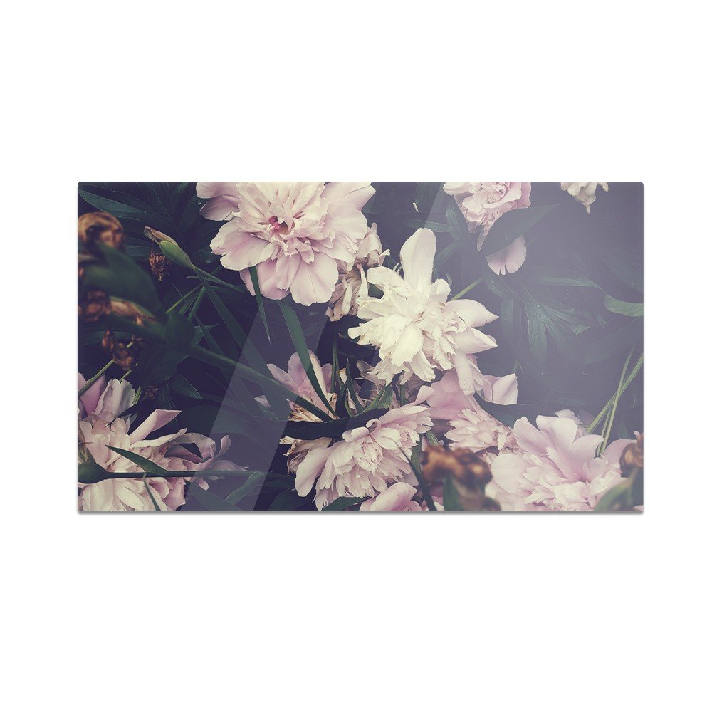 Szklana deska do krojenia HOMEPRINT Różowe piwonie 60x52 cm