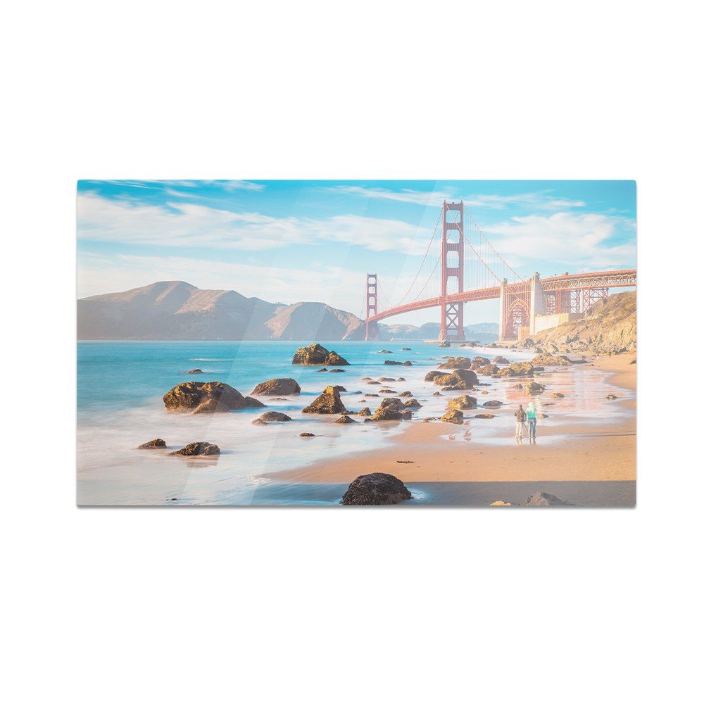 Szklana deska do krojenia HOMEPRINT Most Golden Gate o zachodzie 60x52 cm