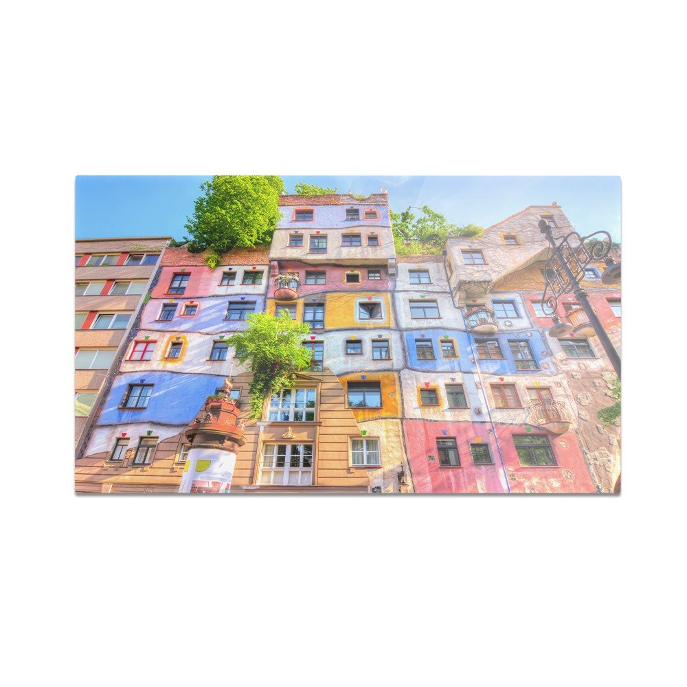 Szklana deska do krojenia HOMEPRINT Fasada domu w Wiedniu 60x52 cm