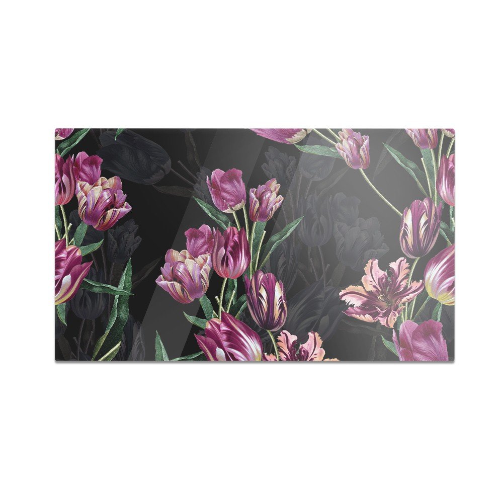 Szklana deska do krojenia HOMEPRINT Różowe tulipany 60x52 cm