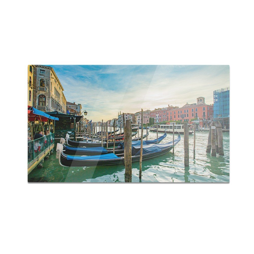 Szklana deska do krojenia HOMEPRINT Wenecki kanał z gondolą 60x52 cm