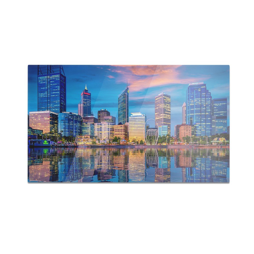 Szklana deska do krojenia HOMEPRINT Zachód słońca w mieście Perth 60x52 cm