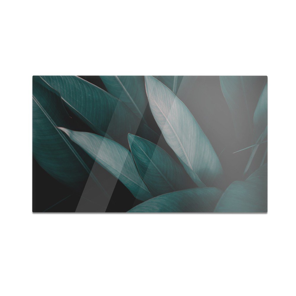 Szklana deska do krojenia HOMEPRINT Liście na ciemnym tle 60x52 cm