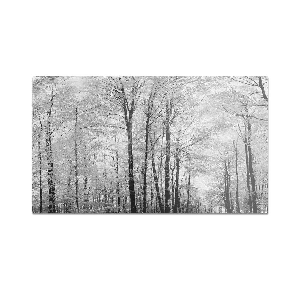 Szklana deska do krojenia HOMEPRINT Las w czerni i bieli 60x52 cm