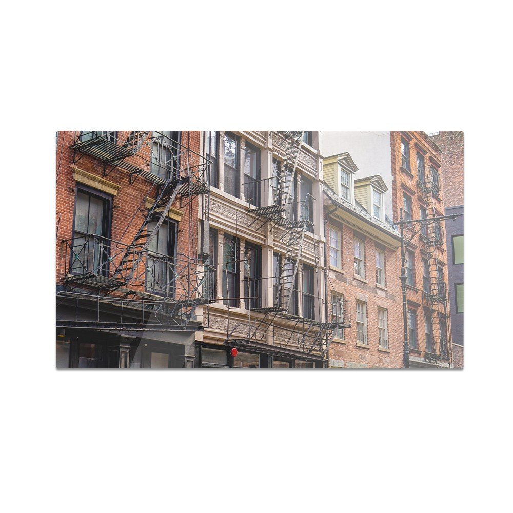 Szklana deska do krojenia HOMEPRINT Kamienice w Nowym Jorku 60x52 cm