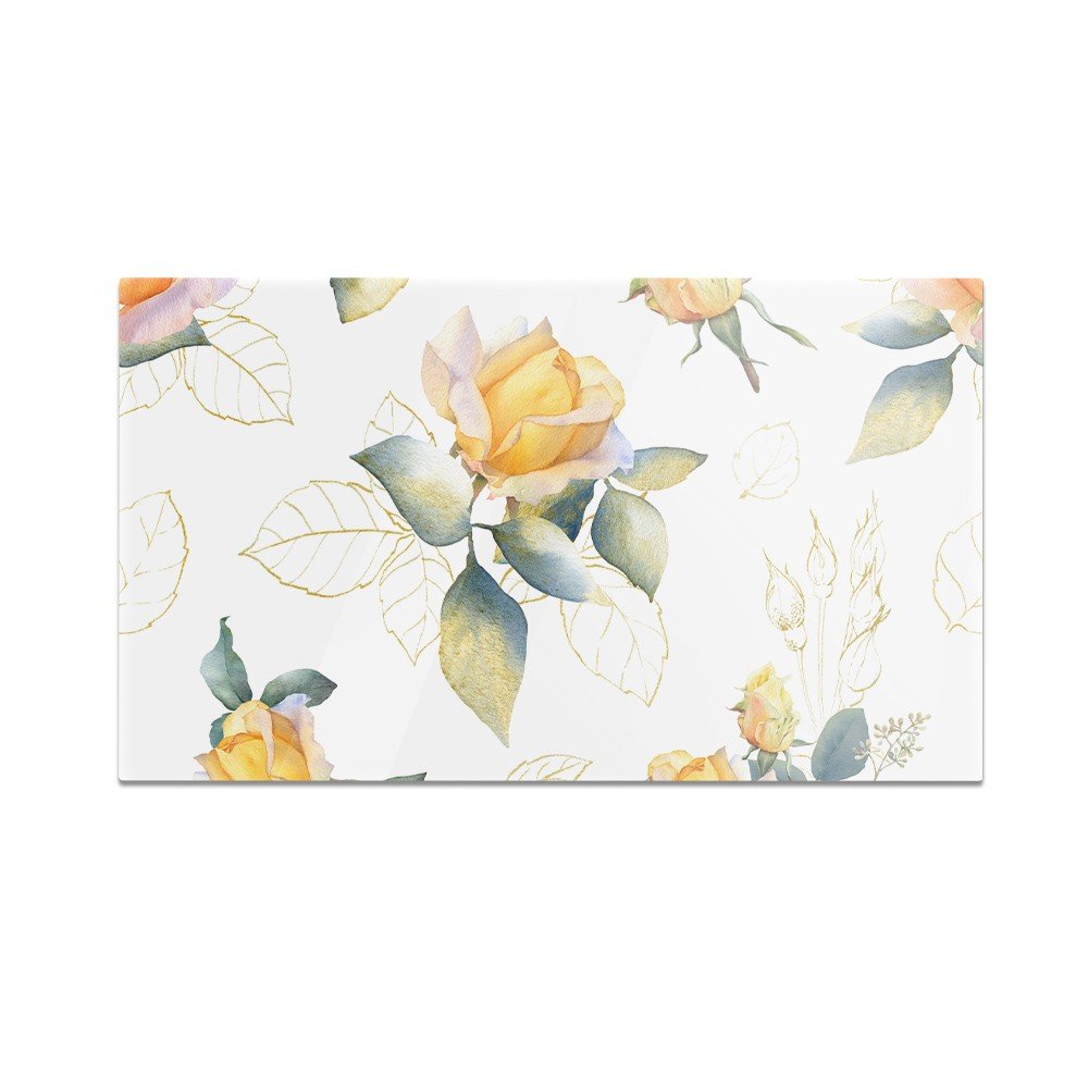 Szklana deska do krojenia HOMEPRINT Żółta róża 60x52 cm