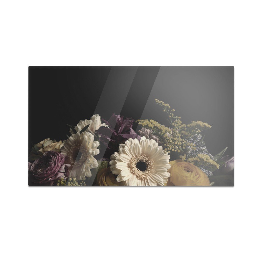 Szklana deska kuchenna HOMEPRINT Bukiet z gerberami 60x52 cm