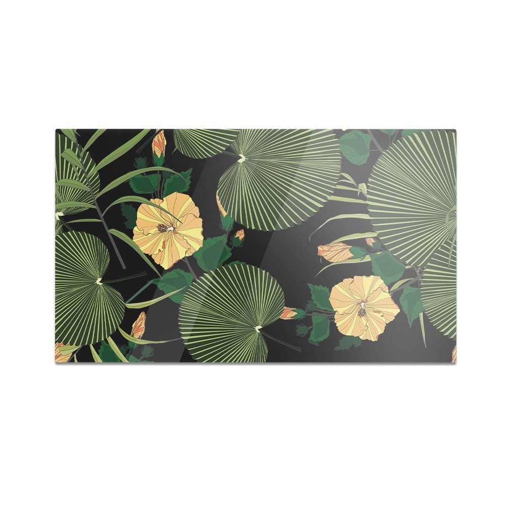 Szklana deska kuchenna HOMEPRINT Tropikalne kwiaty 60x52 cm