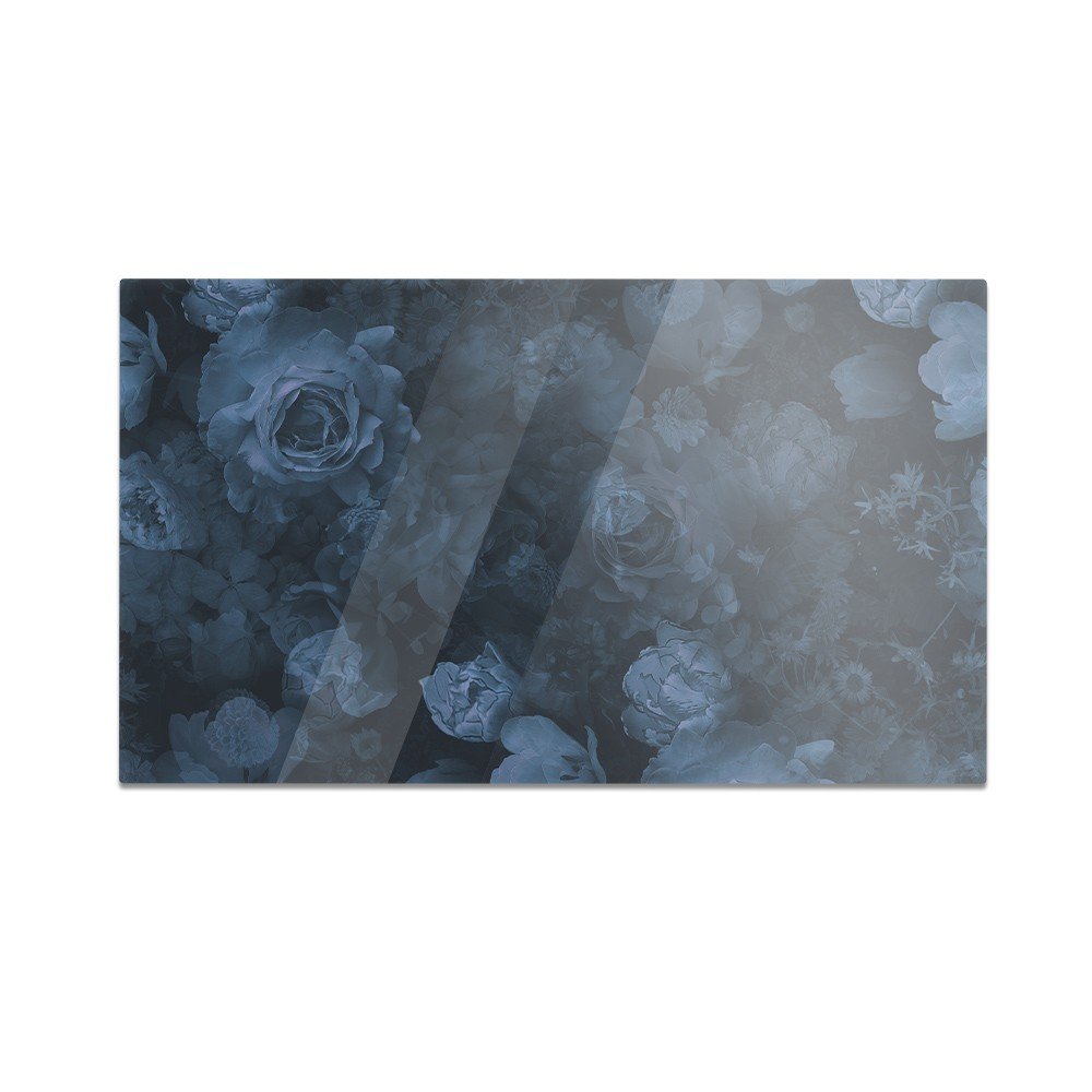 Szklana deska kuchenna HOMEPRINT Ciemny wzór kwiatowy 60x52 cm