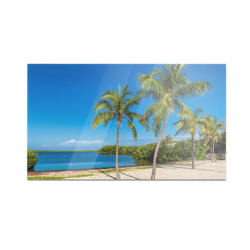 Szklana deska kuchenna HOMEPRINT Palmy na rajskiej plaży 60x52 cm