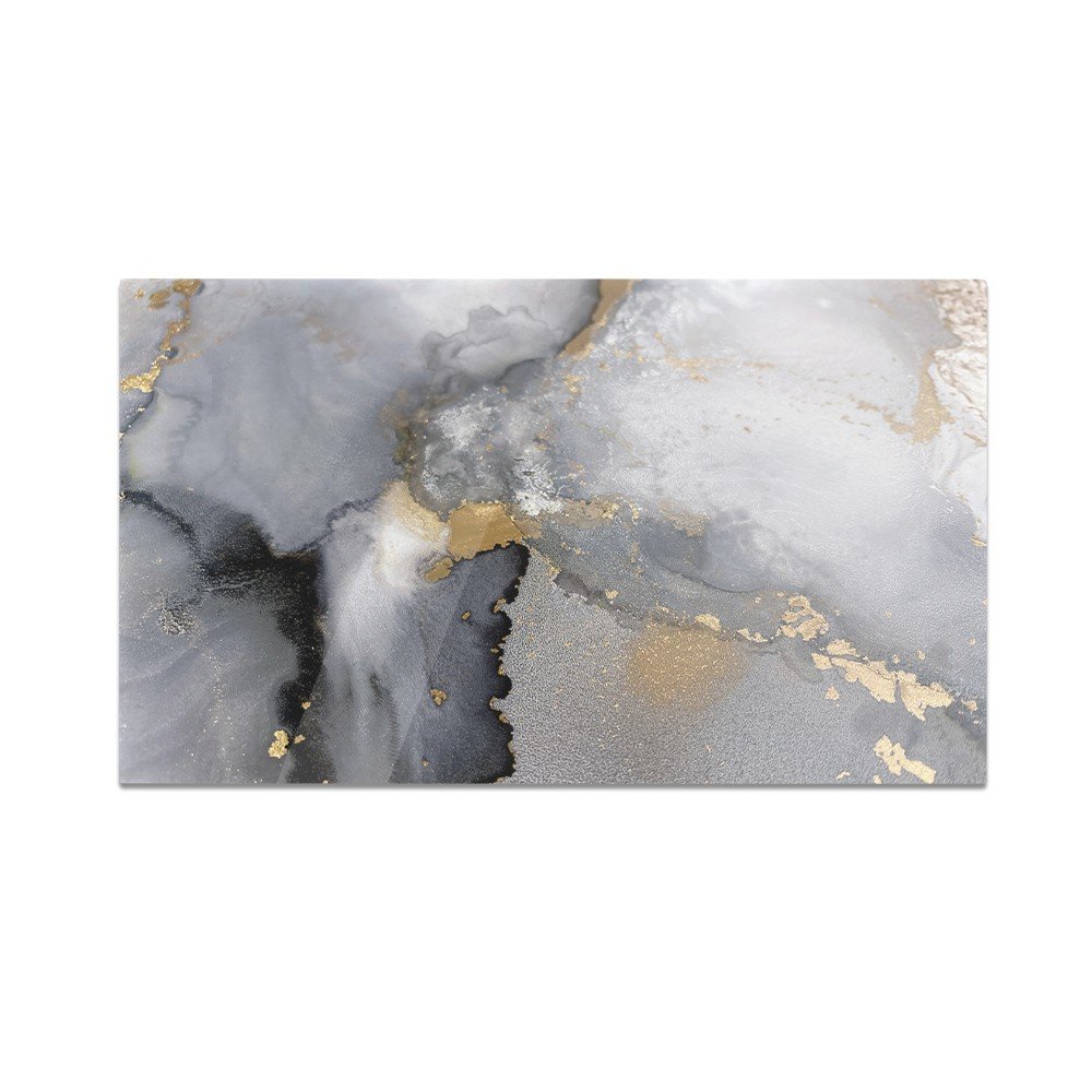 Szklana deska kuchenna HOMEPRINT Plamy ze złotymi smugami 60x52 cm