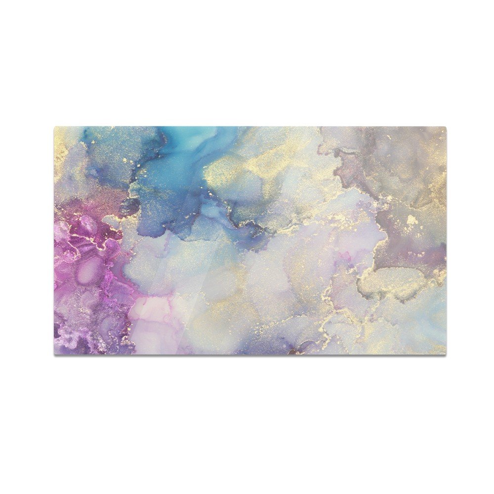 Szklana deska kuchenna HOMEPRINT Kolorowe plamy z brokatem 60x52 cm