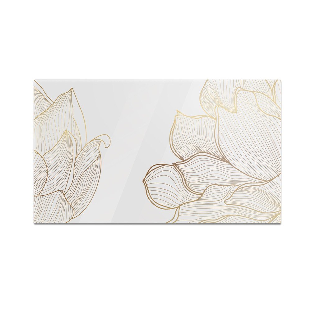 Szklana deska kuchenna HOMEPRINT Linearny złoty wzór 60x52 cm