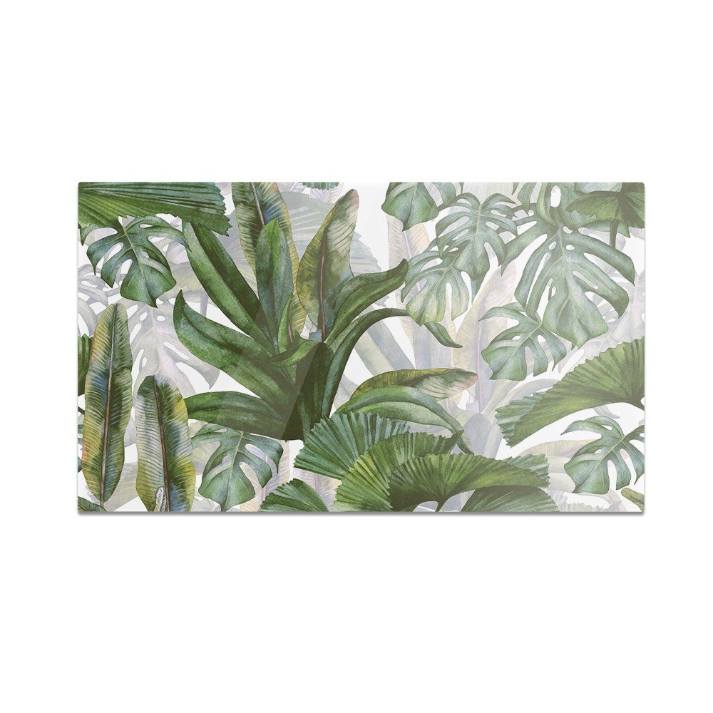 Szklana deska kuchenna HOMEPRINT Malowane liście 60x52 cm