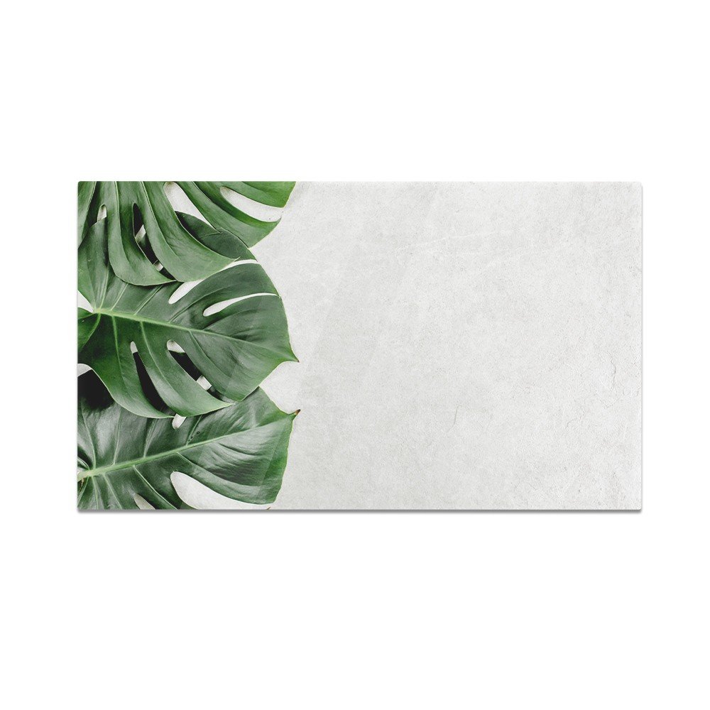 Szklana deska kuchenna HOMEPRINT Zielone liście monstera 60x52 cm