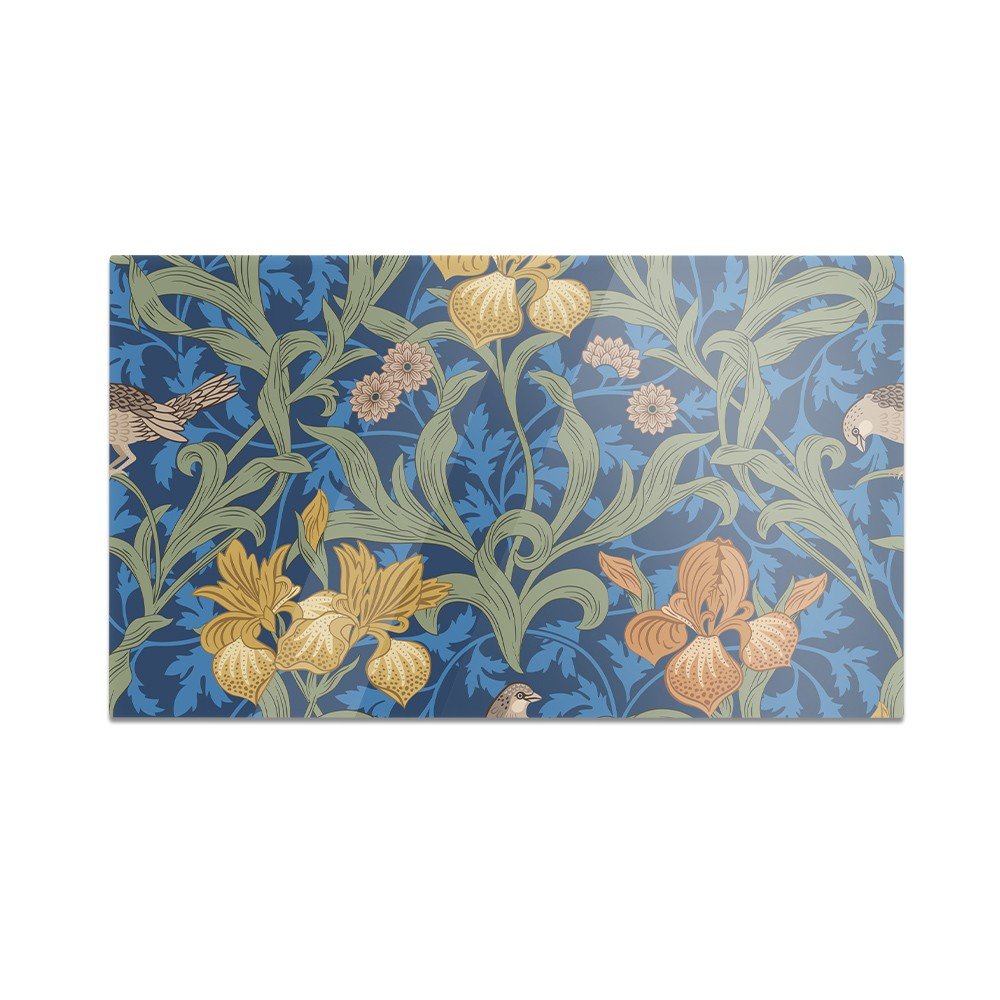 Szklana deska kuchenna HOMEPRINT Tropikalne liście i kwiaty 60x52 cm