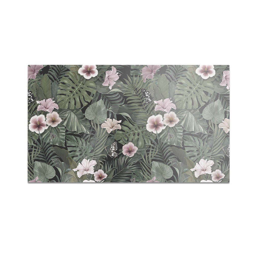 Szklana deska kuchenna HOMEPRINT Kwiaty hibiskusa 60x52 cm