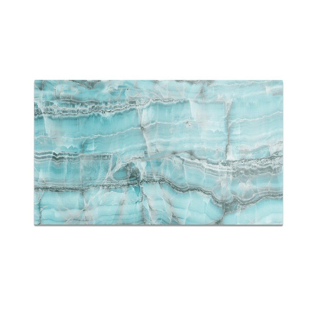 Szklana deska kuchenna HOMEPRINT Marmur granit turkusowy 60x52 cm