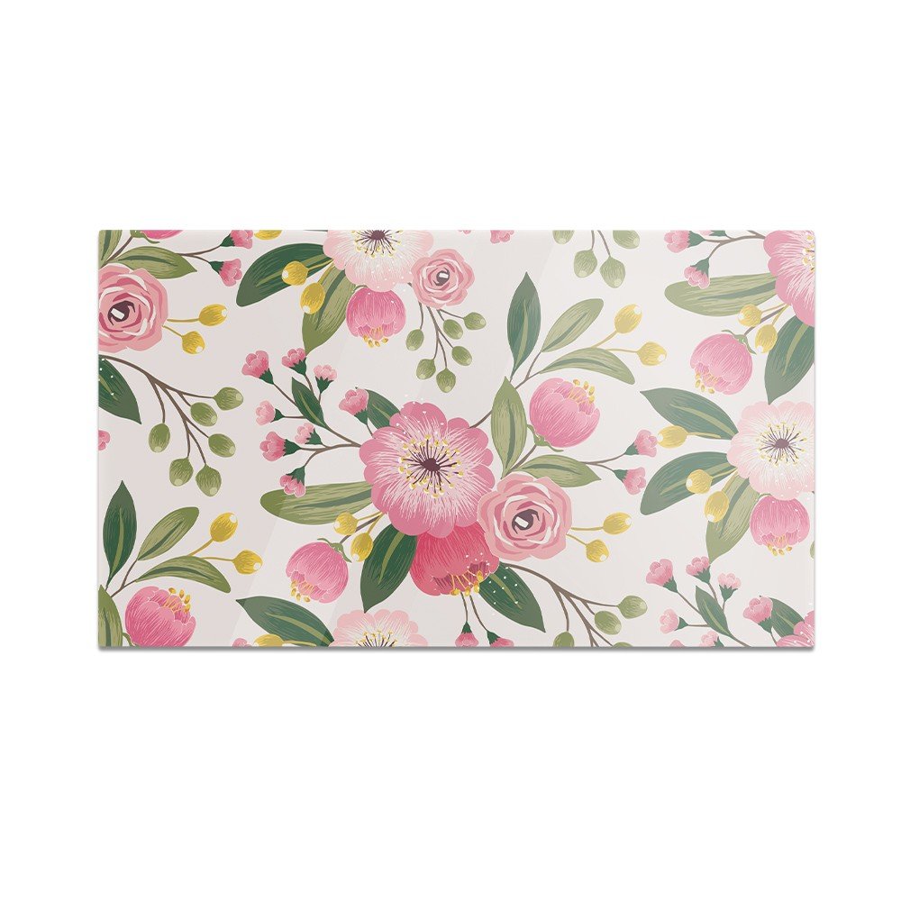 Szklana deska kuchenna HOMEPRINT Malowane kwiaty róży 60x52 cm