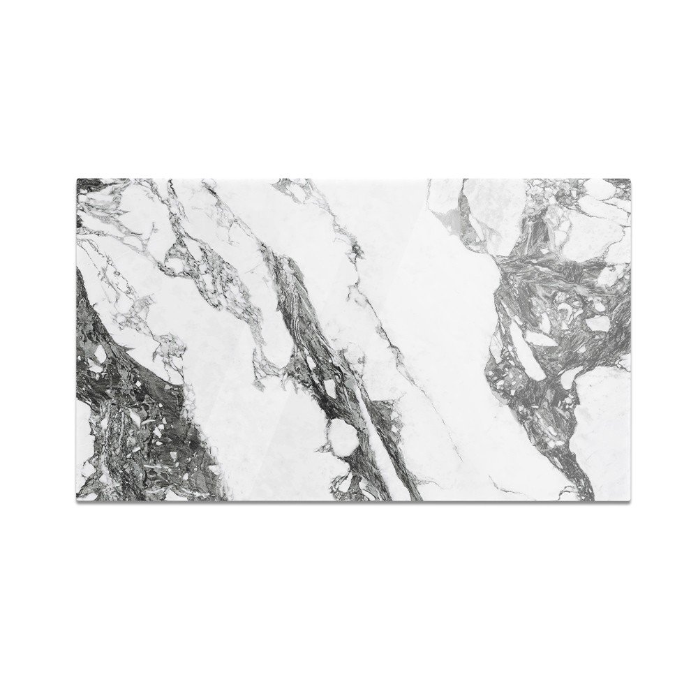 Szklana deska kuchenna HOMEPRINT Biało-czarny marmur 60x52 cm