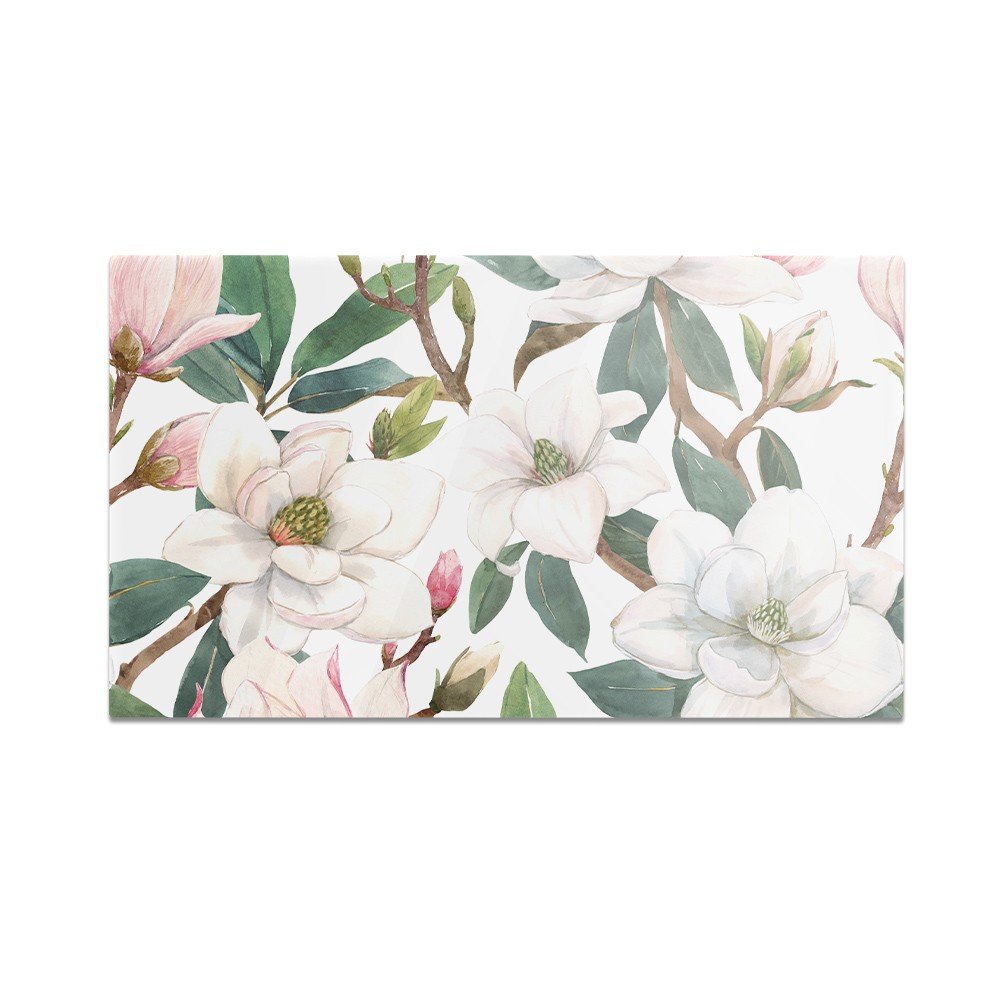 Szklana deska kuchenna HOMEPRINT Kwiaty magnolii 60x52 cm